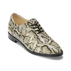 Cole Haan Python-Print Leather Oxfords sz 6